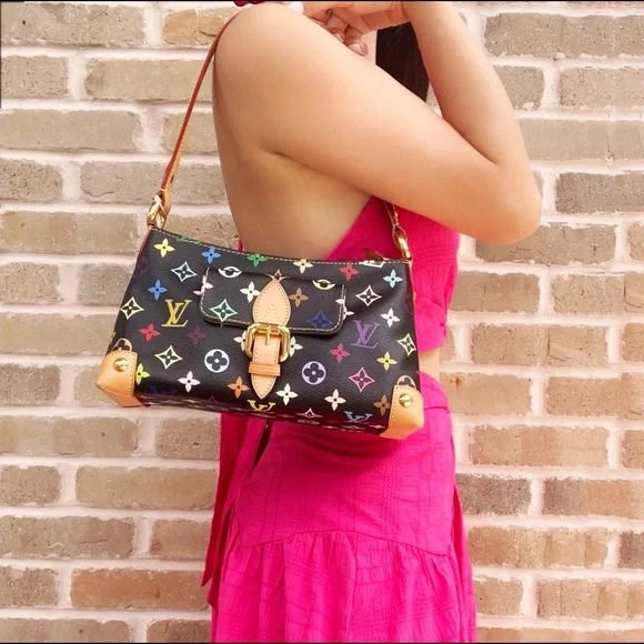 Authentic✅Louis Vuitton Eliza Monogram Multicolor Black Noir M40099 Shoulder Bag - Picture 2 of 11
